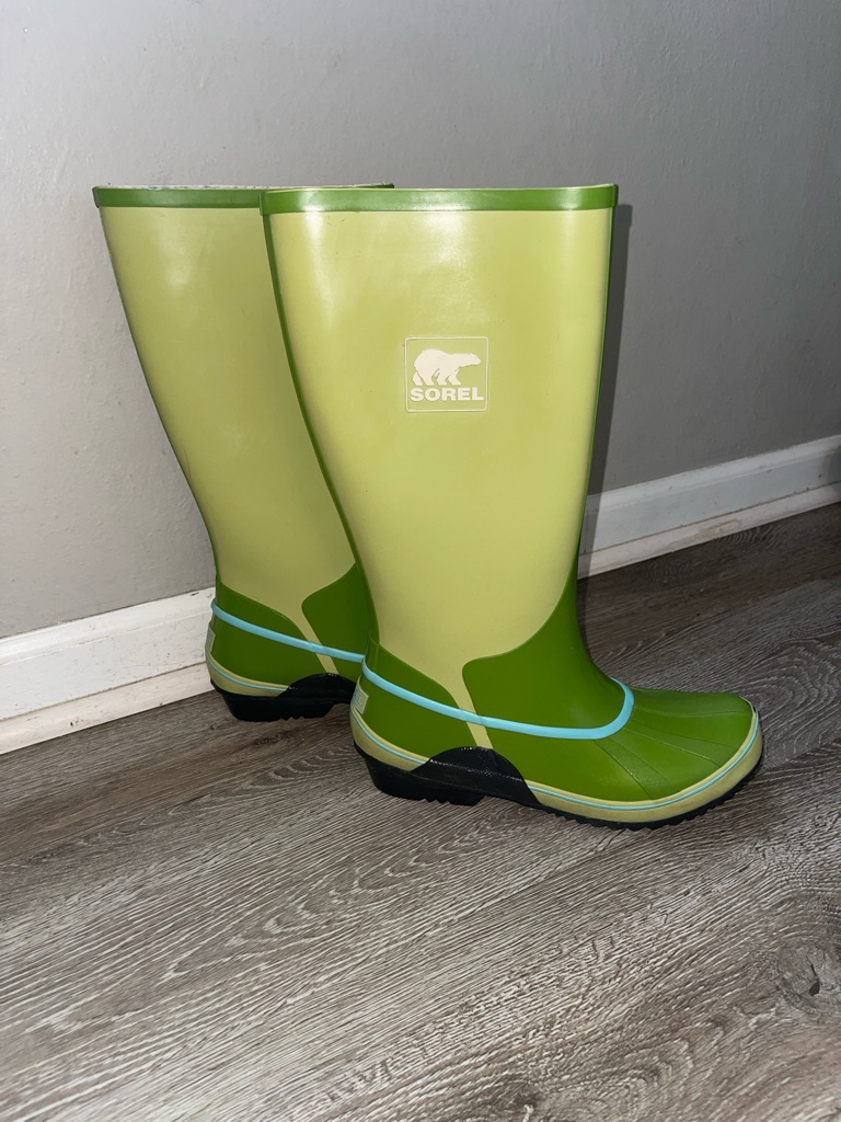 Sorel Rubber Lime And Grass Green Rain Boots Sorellington Boot  Womens Muck